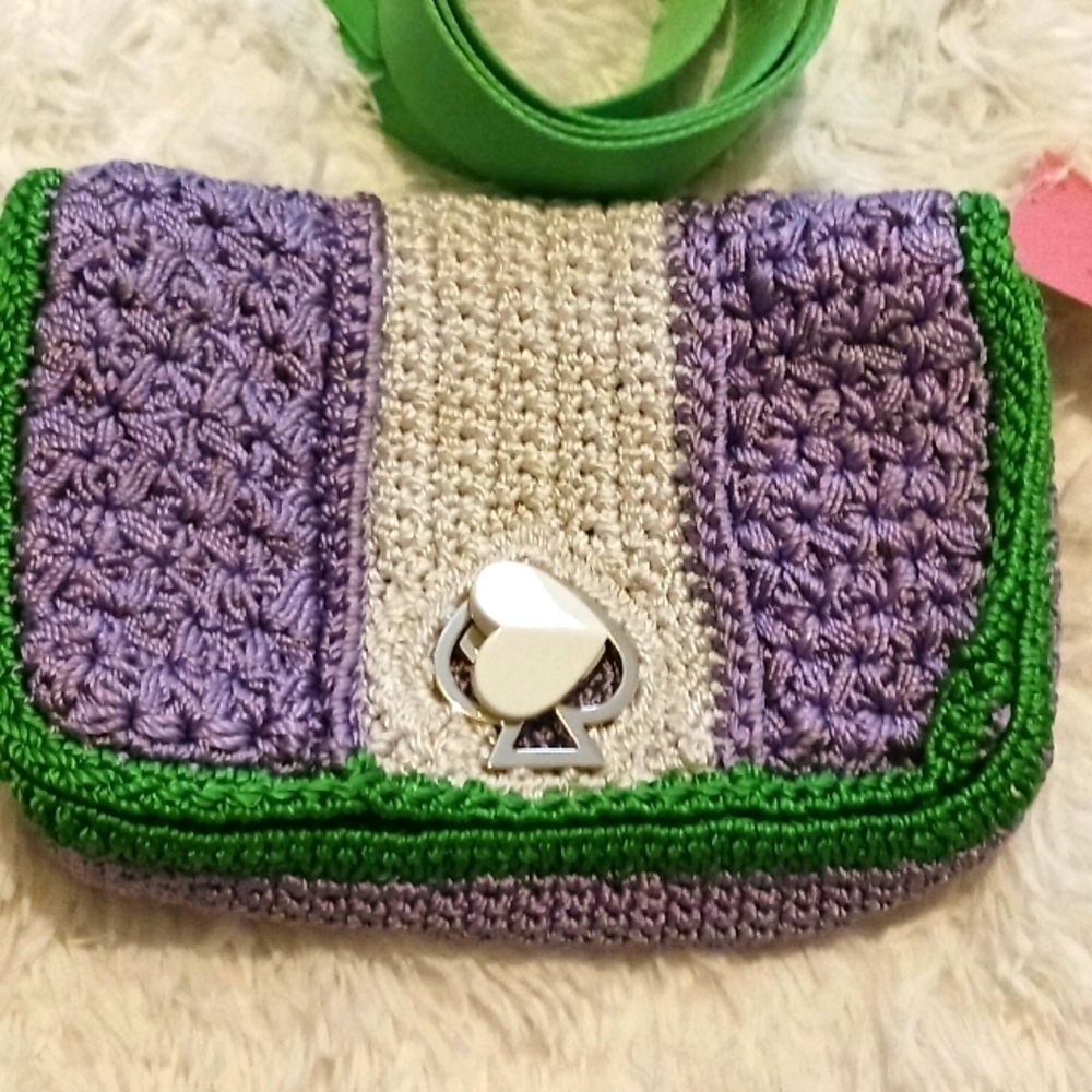 Kate Spade Nicola hand knitted crossbody bag.